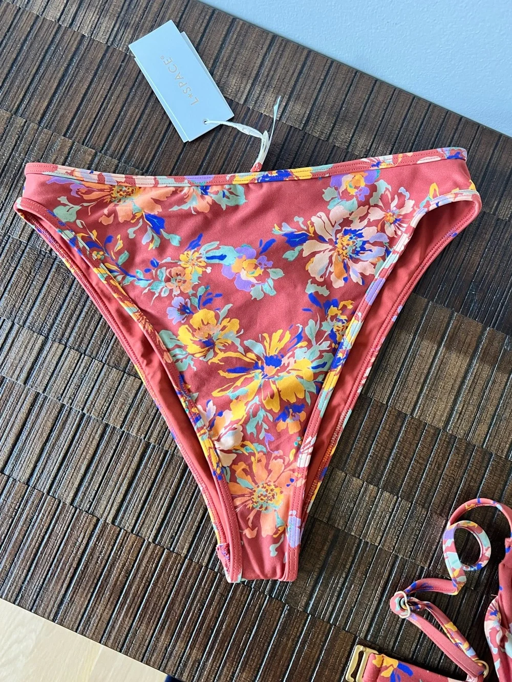 L*Space Floral Bikini Set NWT Coral/Pink Le Botanique